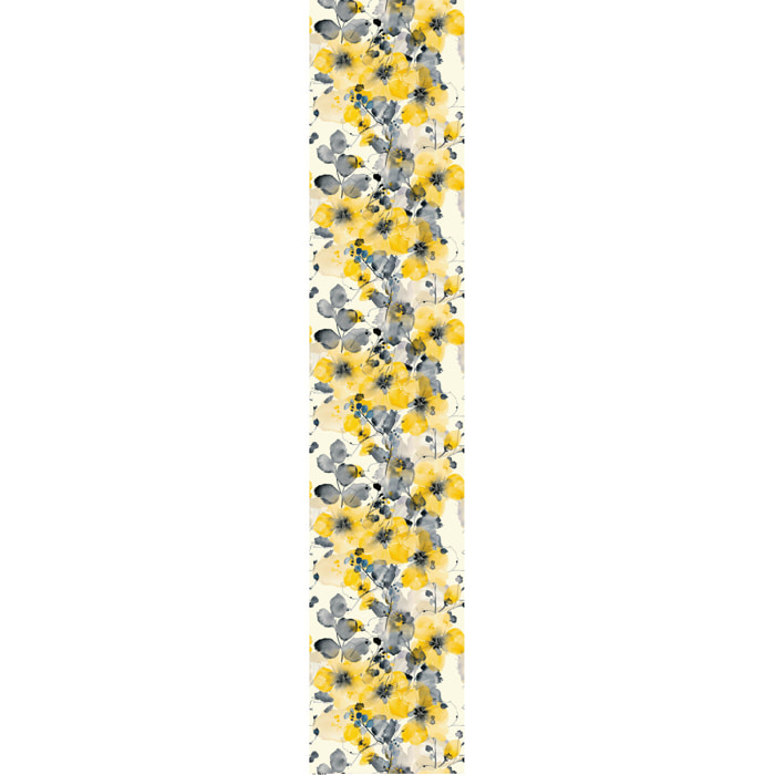 Papier peint intissé pré-encollé - SCANDINAVE FLEURS AQUARELLES JAUNES - 1 rouleau
