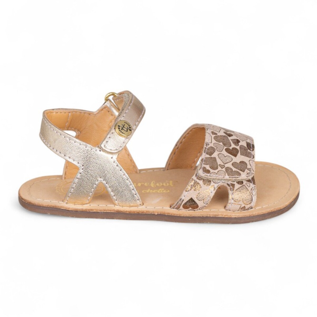 SANDALIA BAREFOOT PIEL CHETTO ESTILO CLÁSICO ORO