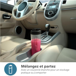 Blender PHILIPS HR2766/00 Blender mixeur noir 0.7L+0.3L, 1000W