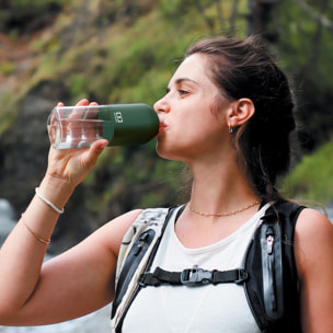 Bouteille réutilisable Positive M 500ml Vert Dark