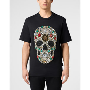 PHILIPP PLEIN Round Neck T-Shirt Skull Stones