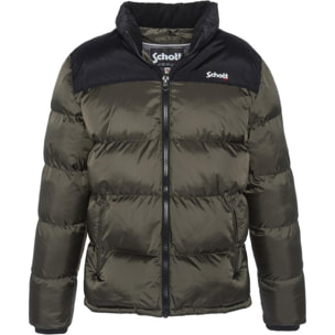 UTAH PADDED JACKET WITH YOKES & SCHOTT NYC CHEST EMBROIDERY BODY = 100% NYLON / YOKES = 60% COTTON 40% NYLON Cachi