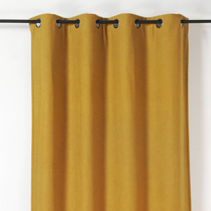 Rideau thermique au style bouclette - Jaune moutarde