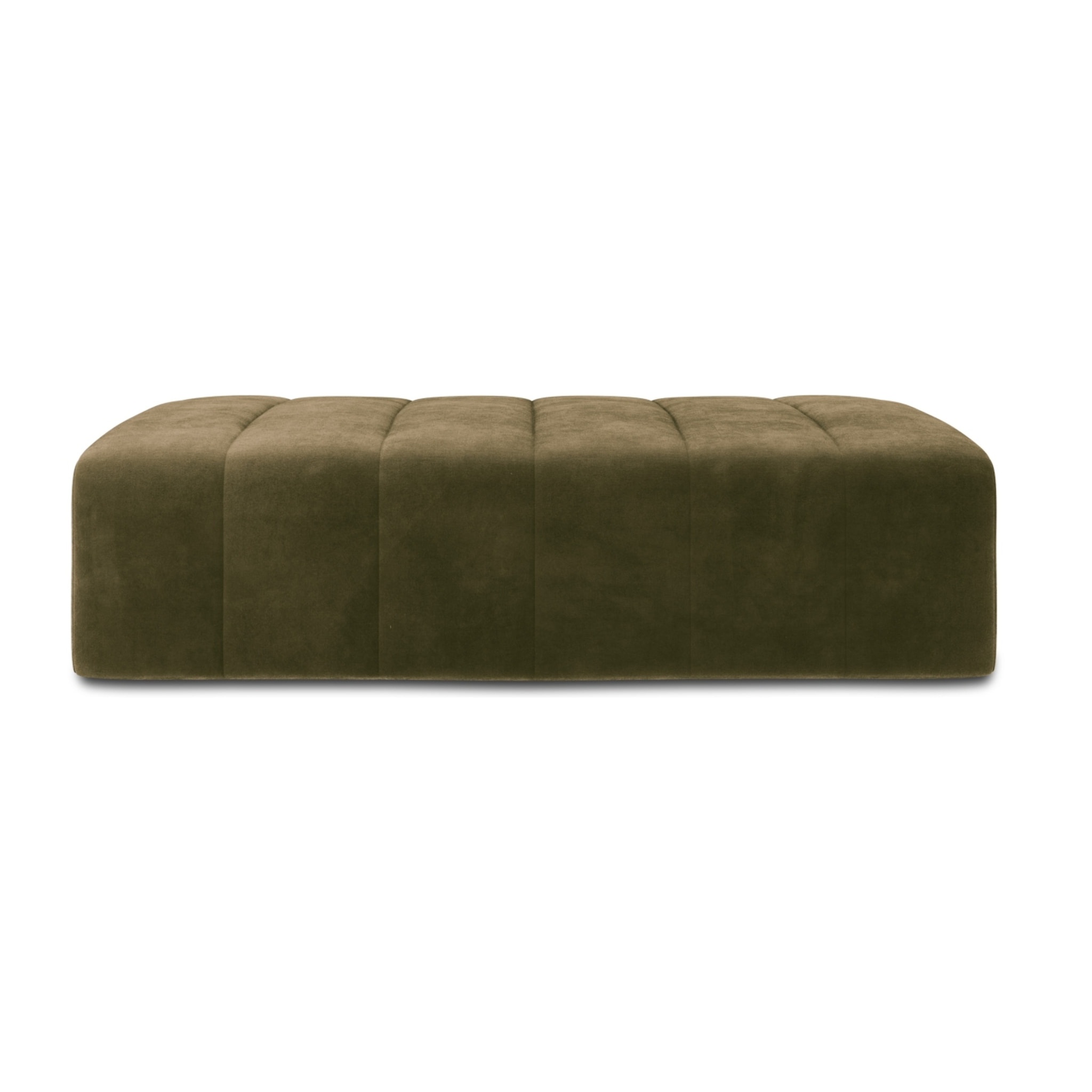 Pouf "Marcel" en velours vert