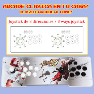 Pandoras Box 12. Console arcade classica, tipo macchina ricreativa, con 28.890 giochi classici installati, 2D e 3D. Uscita HDMI, VGA e USB. Include 2 controlli USB.