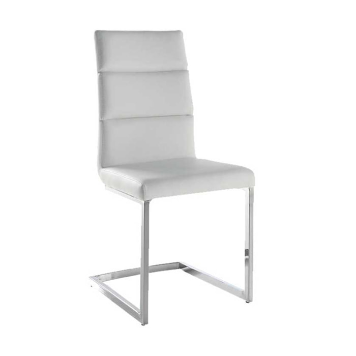 Set de 4 sillas – Polipiel y estructura cromada