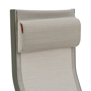 Transat "Decima" vert & vert laurier aluminium et texaline