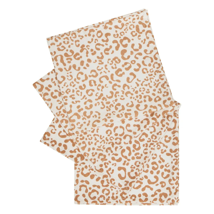 4 serviettes Leopadi beige lin L40xp40xH0,1cm
