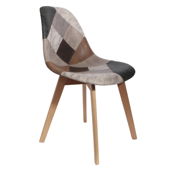 Chaise Patchwork Pu - Lot De 4