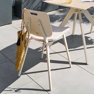 Lot de 2 chaises de jardin "Terzano" argile & beige aluminium