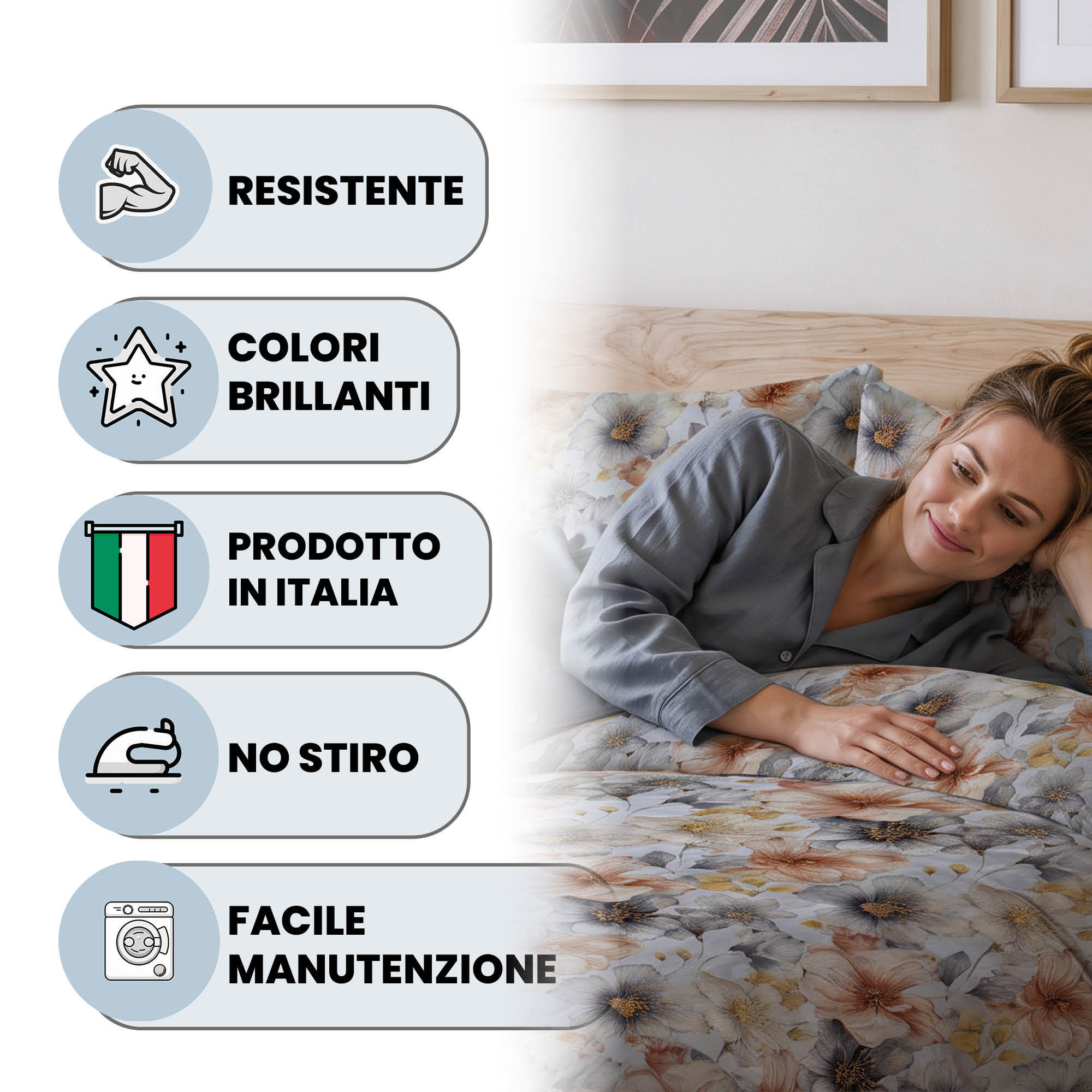 PARURE COPRIPIUMINO INFINITY - 100% Microfibra