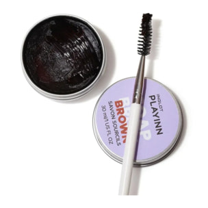 INGLOT Playinn Soap Brow Brow, Jabón de cejas laminadas con color, Moldea tu cejas y controla hasta el pelo más rebelde con un laminado perfecto y duradero. Color: Marrón. 30ml