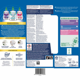 Air Wick Active Fresh Spray Automatico Sin Aerosol - Ambientador para casa con aroma a Ropa Limpia Con Flor - Aparato y recambio