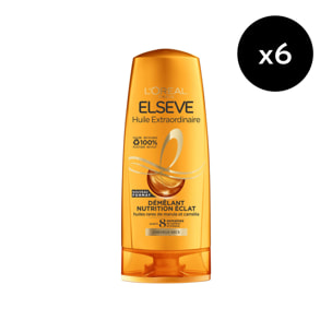 Lot de 6 - L'Oréal Paris Elseve Huile Extraordinaire Démêlant Huiles Rares de Marula et Camélia 250ml