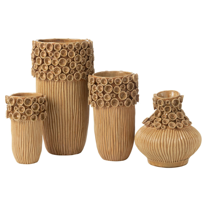 J-Line vase Corail Haut - céramique - jaune - large - 56.5 cm de hauteur