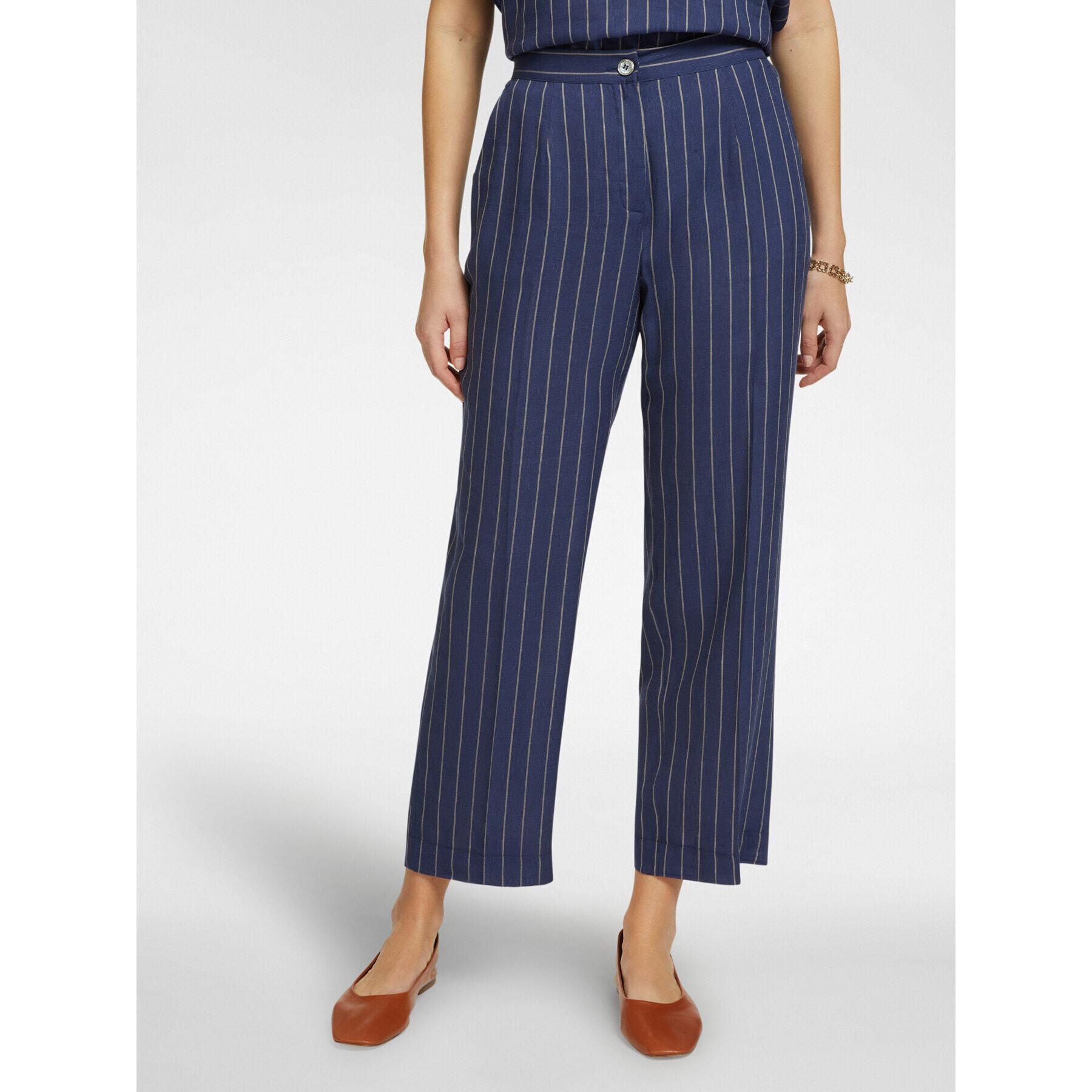 Elena Mirò - Pantalón raya diplomática - Azul
