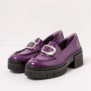 Zapatos con tacón 1372 NAPPA SHINNY PURPLE/YORK color Purple