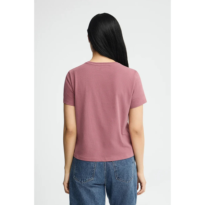 Camiseta rosa retro de manga corta con brillantes Polo Club