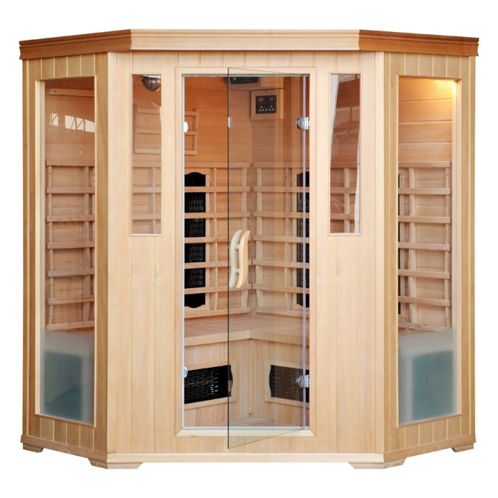 Cabine de sauna luxe infrarouge 3/4 places ABATE