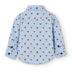 Camisa oxford "zorros" de bebé niño