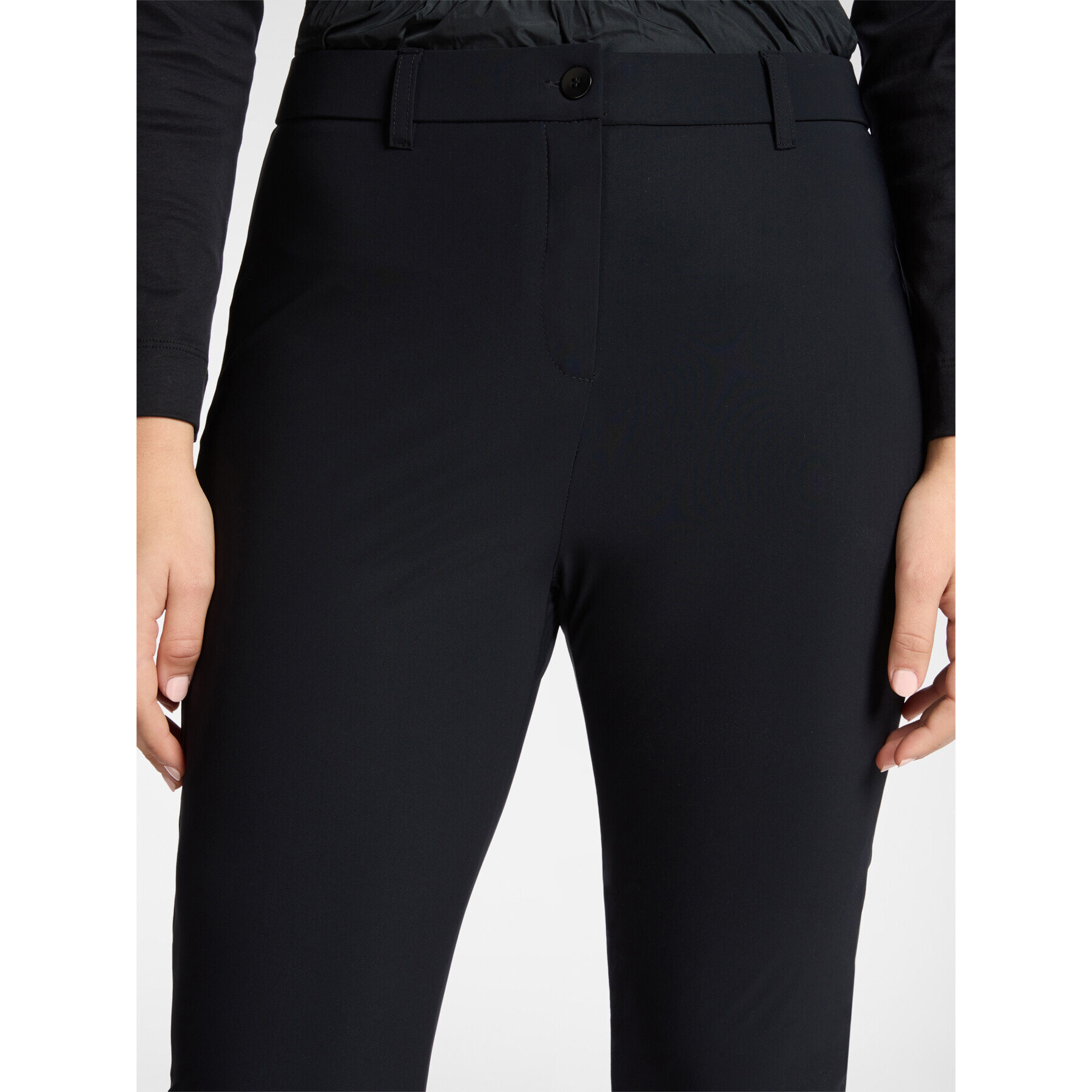 Elena Mirò - Pantaloni chinos in jersey - Nero