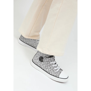 Zapatillas Altas De Niña Con Purpurina