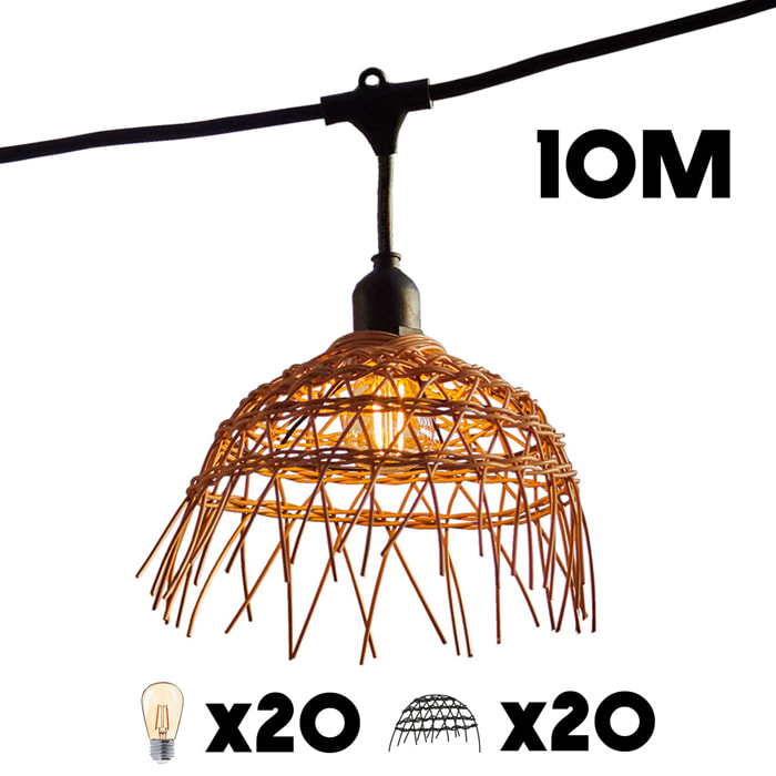 Lot de 2 guirlandes HAWAII LIGHT CONNECTABLE 6M