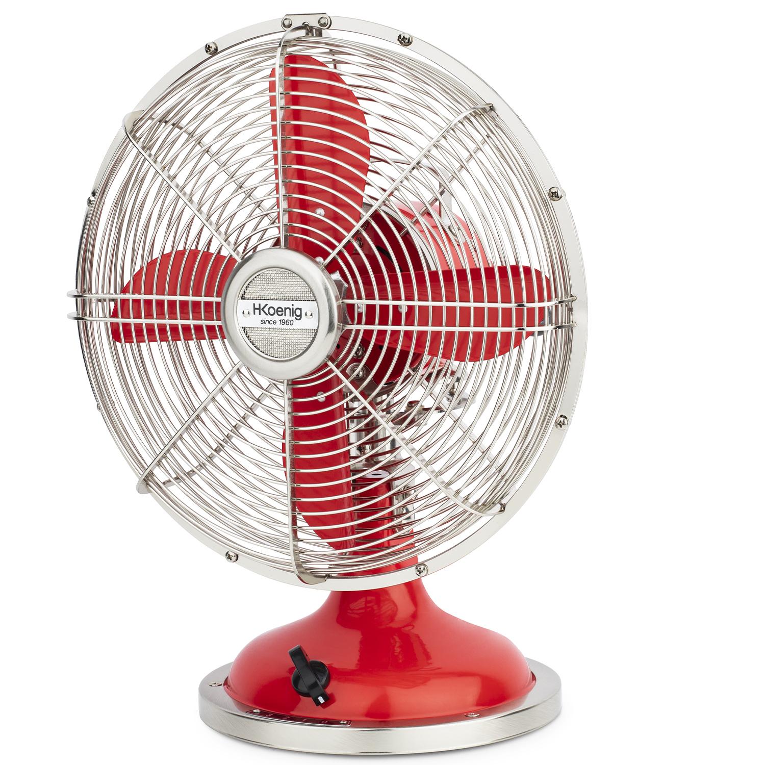 Ventilador En Metal, 3 Velocidades, 4 Aspas, Diseño Retro.