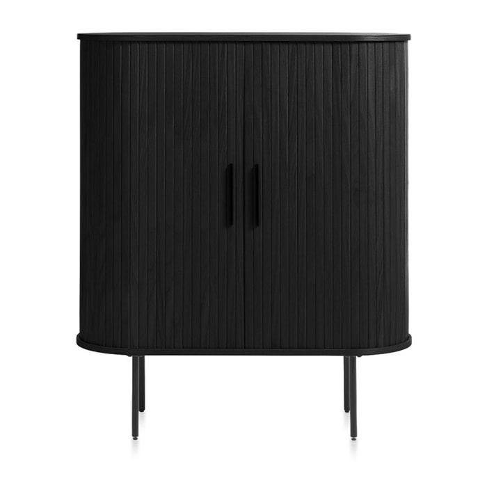 Buffet vaisselier bois noir alba 100x40cm