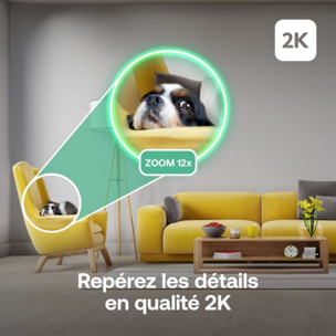 Caméra de surveillance ARLO 2 caméras intérieures Essential3 2K PTZ