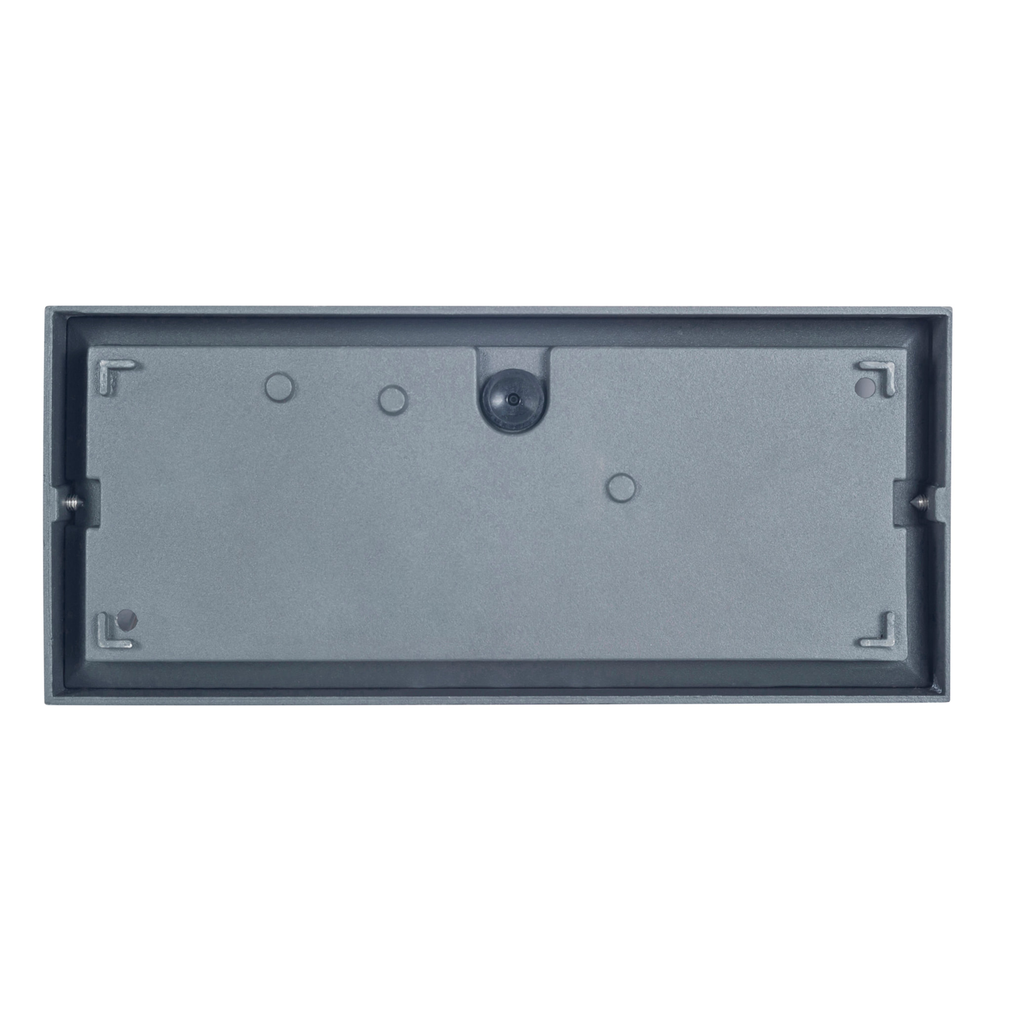 Forlight Quanta aplique exterior negro rectangular para bombilla E27