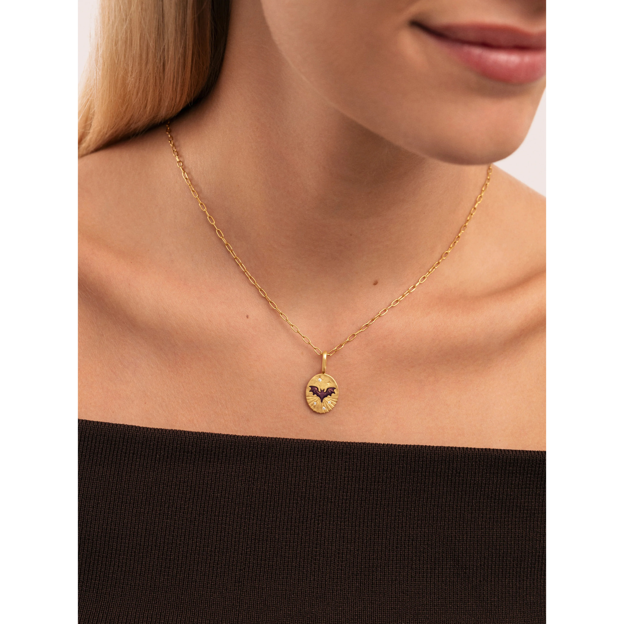 Charm Mystic Pipistrello Placcato Oro