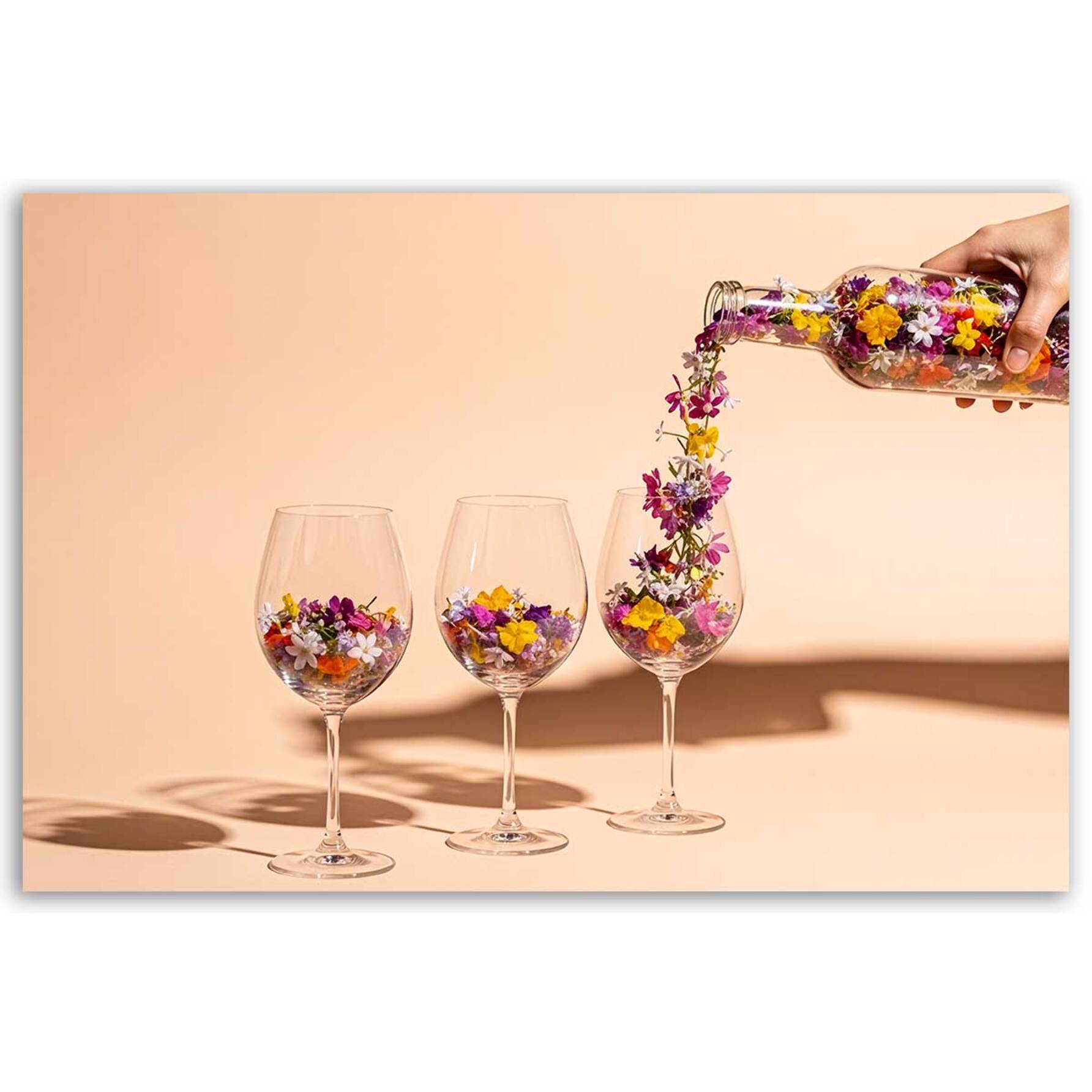 Tableau fleurs en verres élégants Toile imprimée