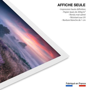 Poster couleur chaude et lavandin Affiche seule