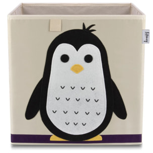 Boîte de rangement en tissu pour enfant "pingouin", compatible Ikea Kallax Lifeney