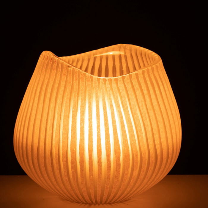 J-Line vase Ligne - verre - rose clair - small - Ø 22 cm