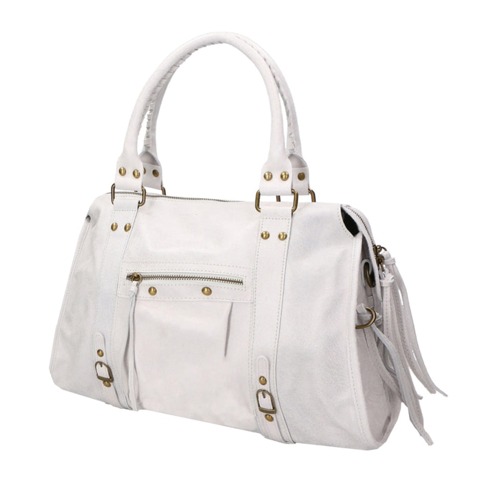 Borsa a spalla da donna - Modello Clara - Vera pelle - 41.0 x 28.0 x 13.0 cm
