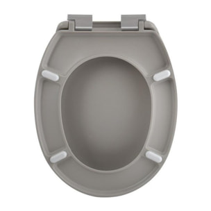 Abattant wc Thermo dur avec frein de chute NEELA Taupe mat - Charnières ABS Chromé Spirella