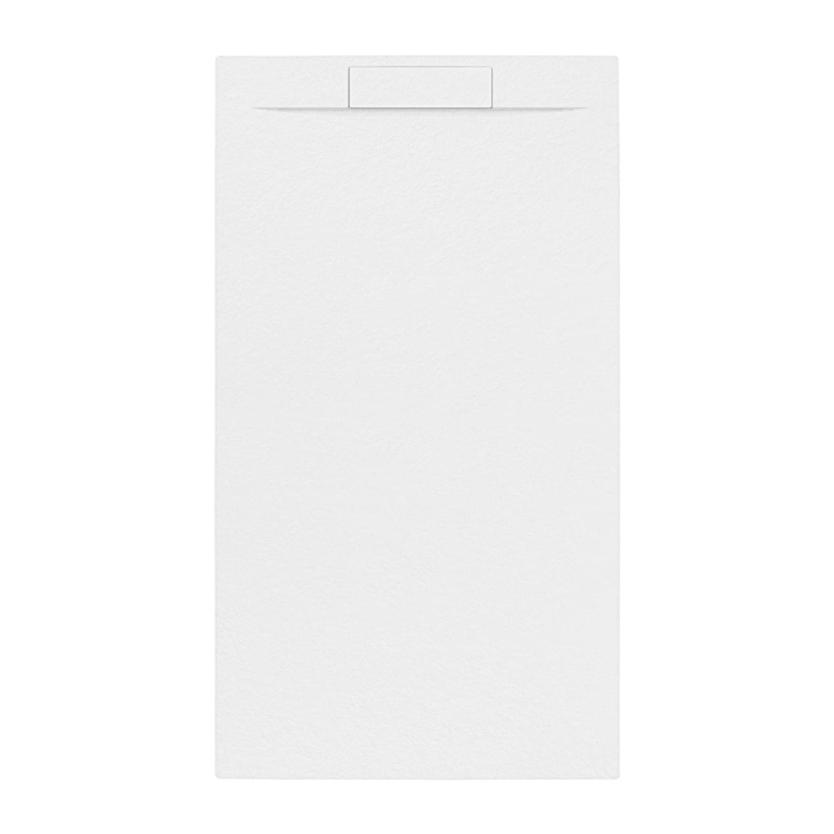 Fusion Receveur de douche 120x90cm en marbre coulé avec siphon, Blanc (SATFU12090BL-S)