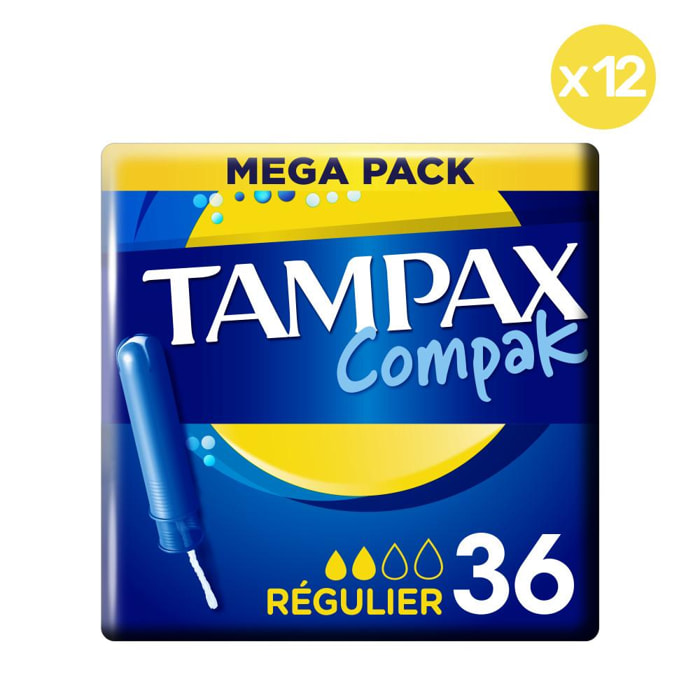 12x36 Tampons Compak Regular, Tampax