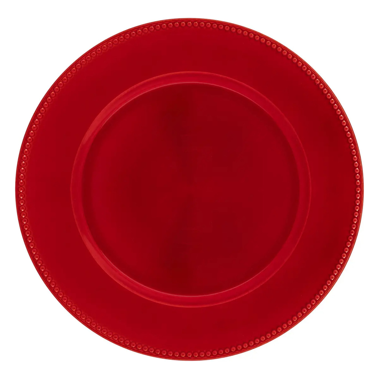Assiette de présentation billes rouge