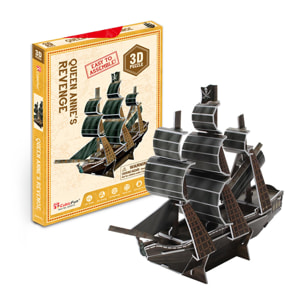 Puzzle 3D barco pirata.