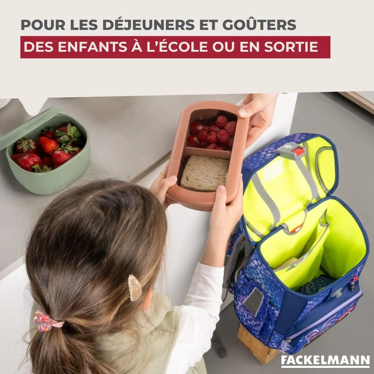 Lunchbox Terracotta à compartiment réglable sans BPA Fackelmann Storage