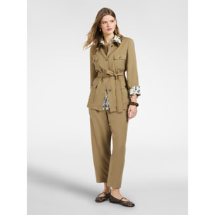 Elena Mirò - Pantaloni dritti in lyocell - Marrone