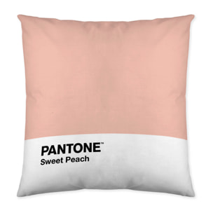 Pantone - Funda de Cojín Estampado - Con Cremallera - Sin relleno - 100% Algodón - Sweet Peach