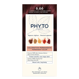Kit Coloration - Coloration Permanente 6.66 Chatain Clair Cerise Intense