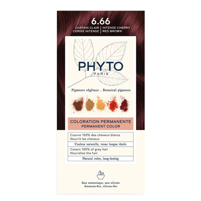 Kit Coloration - Coloration Permanente 6.66 Chatain Clair Cerise Intense