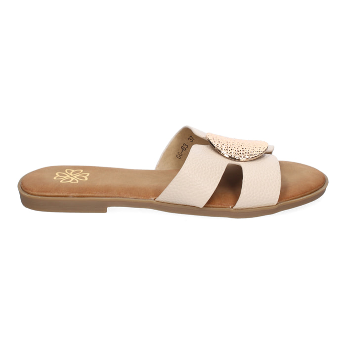 Sandalia Planas de Mujer, Comodas y Elegantes con Diseño Moderno con Adorno en la Pala