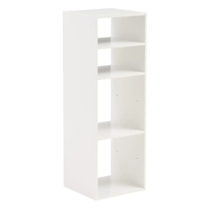Étagère colonne 4 cases "Mix N' Modul" blanc