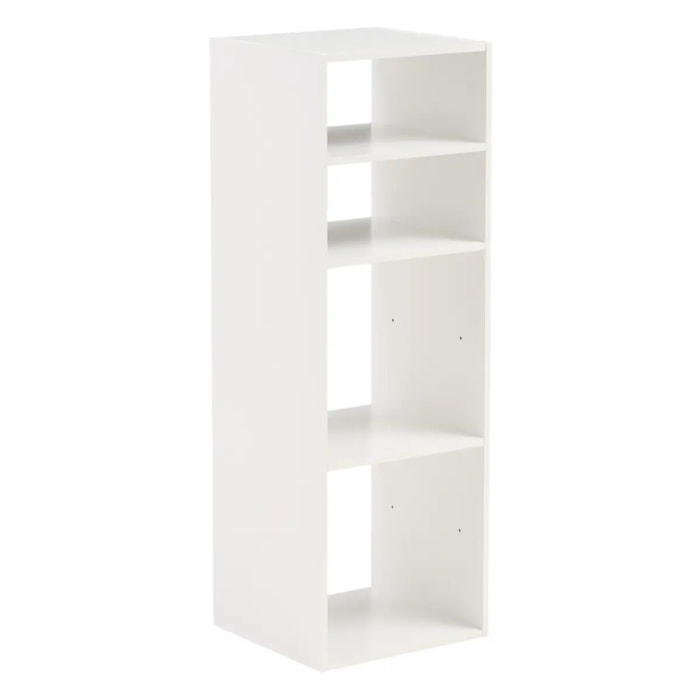 Étagère colonne 4 cases "Mix N' Modul" blanc
